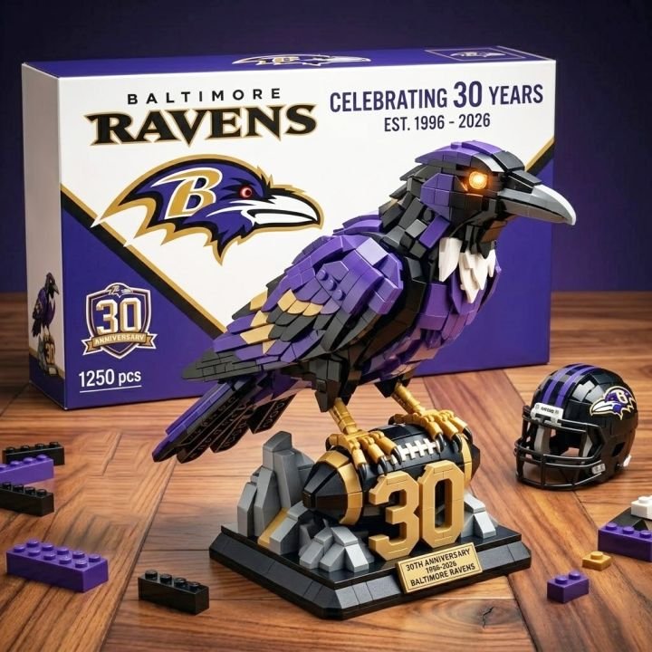 Baltimore Ravens 30th Anniversary Raven Building Block Set Collector's Edition